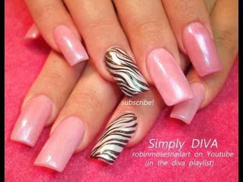how to do easy zebra print nails