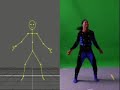 motion capture session of digital moves of a real player