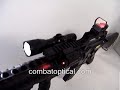4 Reticle Red Dot sight Step Down Mount with strobe flashlig