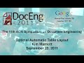 DocEng 2011: Optimal Automatic Table Layout