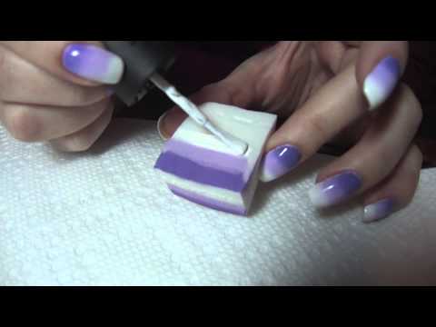 how to purple ombre nails