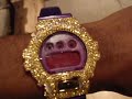 Yellow Gold Diamond Set G-Shock by Diamond Thoughts.