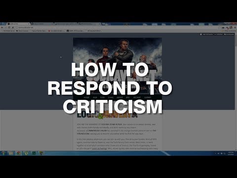 how to react on criticism