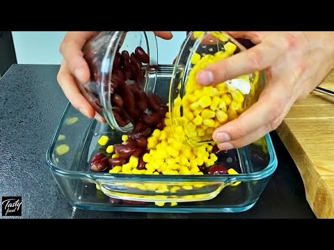 1 Банка Кукурузы + 1 Банка Фасоли и Обалденный Салат Готов!