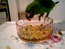 Newbie enjoying his 7 layer salad