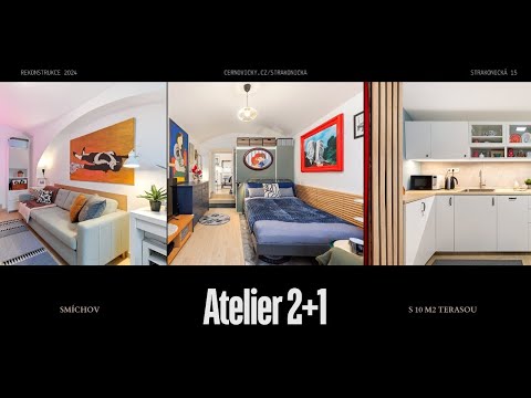 Video Prodej atelieru 2+1 51 m² s teráskou | Praha - Smíchov