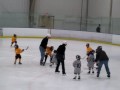 number 9 faces off and Coach Marcey helps him up.MOV