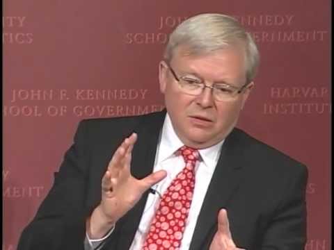 politics - Jon Huntsman, former U.S. Ambassador to China, and Kevin Rudd, former Prime Minister of Australia, along with Keith Richburg, former Washington Post Bureau C...