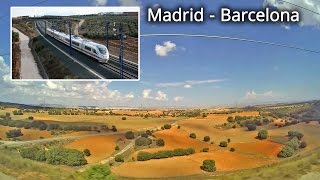 Video del viaje en tren (Barcelona-Madrid). Geo unión al mapa,
