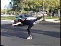 patinando à tarde na lagoa