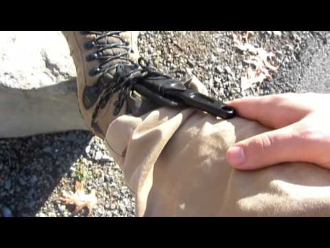how to fasten a boot knife