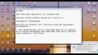 Dvrlarda Password Resetleme İşlemi