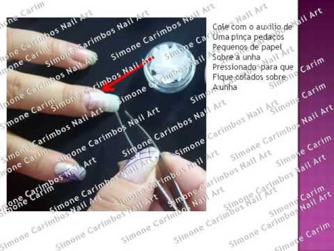 alongamento de unha com papel higiênico Simone Carimbos Nail Art