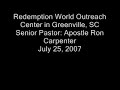 Redemption World Outreach July 25, 2007 Redemption World Outreach July 25, 2007