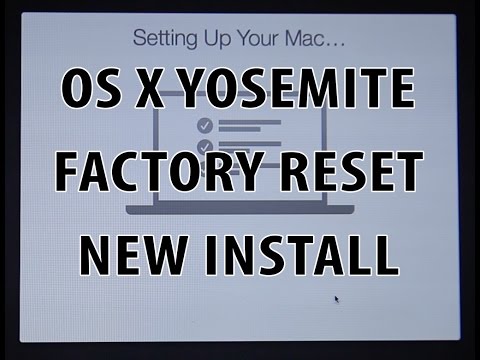 how to perform fresh install of yosemite