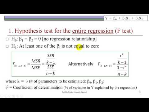 Multiple Regression - Introduction (1of3)