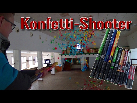 Konfetti-Shooter | Test in großer Halle | Karneval 2017