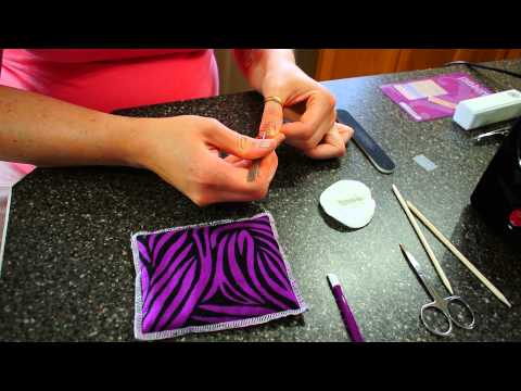 how to apply jamberry nails with rice bag
