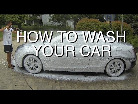 how to wash a car properly by hand