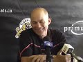 calgary stampeders head coach tom higgins a day before facing the hamilton tiger-cats at ivor wynne stadium. stamps insider video by michael petrie, calgary herald.