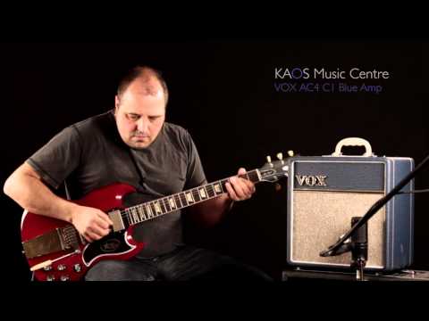 vox - Lou shows off an awesome sounding little amp by Vox. The AC4 C1 Blue packs a lot of punch into a small practice/recording size amp.