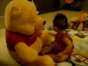 Cassidy Head Bumping with Pooh Bear!!