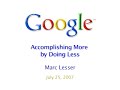 Marc Lesser: Accomplishing More By Doing Less