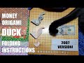 Money Origami Duck Folding Instructions