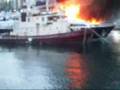 Barcelona Port Vell yacht fire sinking four luxury yachts