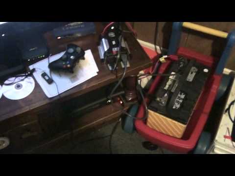 how to power a tv with a battery