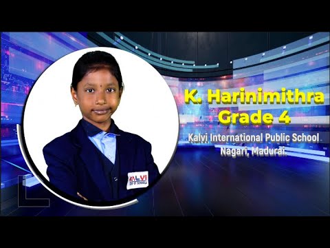 Kalvi Talks | Season 4 | K. Harinimithra - Grade 4 | You should spend time with your grandparents
