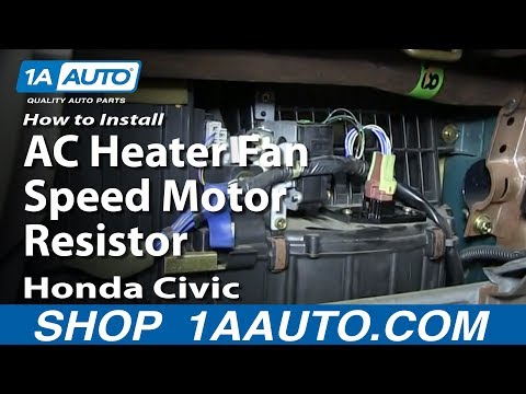 How To Install Replace AC Heater Fan Speed Motor Resistor 1992-98 Honda Civic