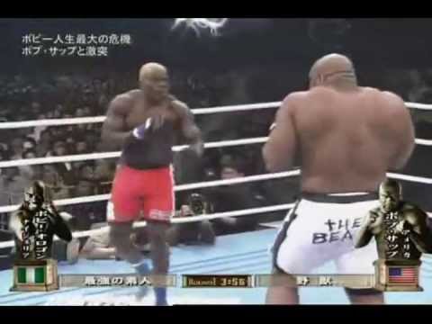 Bob Sapp vs Bobby Ologun - fight video (k-1, mma, muay thai fighting, 2012 year)