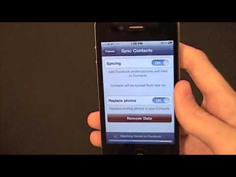 how to sync iphone w facebook