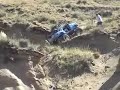 Suzuki climbs very tough sandy gully on the Bliss Ranch