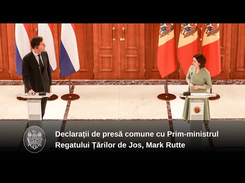 Заявление для прессы Президента Республики Молдова госпожи Майи Санду после встречи с Премьер-министром Королевства Нидерландов господином Марком Рютте 