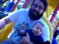 Daddy and Ellie on the slide