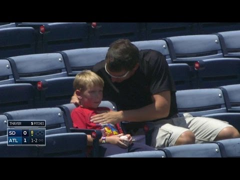 celebrates - 7/28/14: After a fan gets a foul ball in the stands, he celebrates with his son Check out http://m.mlb.com/video for our full archive of videos, and subscribe on YouTube for the best, exclusive...
