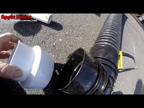how to join corrugated drain pipe