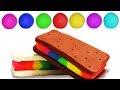 Learn How To Make Play Doh Ice Cream Sandwich And More Rainbow Creations by HooplaKidz How To