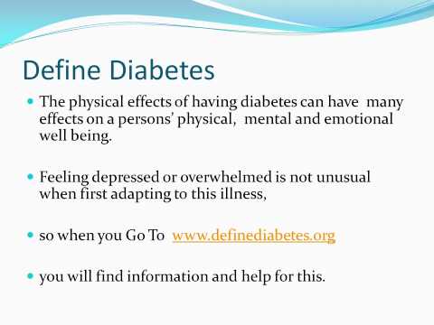 how to define diabetes