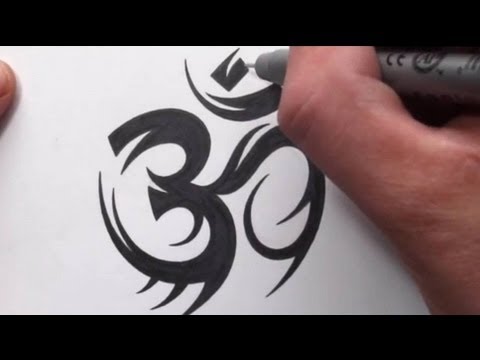 how to draw om symbol