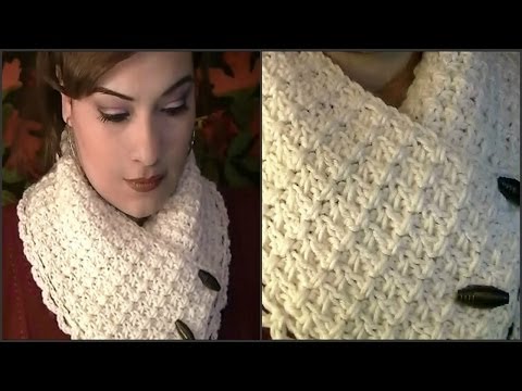 tejer cuellos - Link to the step by step video on how to crochet this collar scarf in English : http://www.youtube.com/watch?v=tXlAIafWs8k&feature=share&list=UU5X6IJ421mM88I...