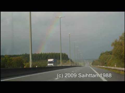 Rainbow in front of our car!