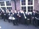 clive running and high fiving everyone at school