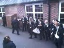 clive running and high fiving everyone at school