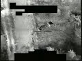 AH-64 Apache Helicopters and a USAF C-130 aircraft engaging and destroying a vehicle of insurgents. Scenes include aircraft shooting guns and rockets at targets on the ground.
