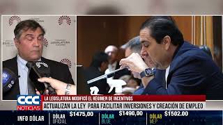 LA LEGISLATURA MODIFICÓ EL RÉGIMEN DE INCENTIVOS