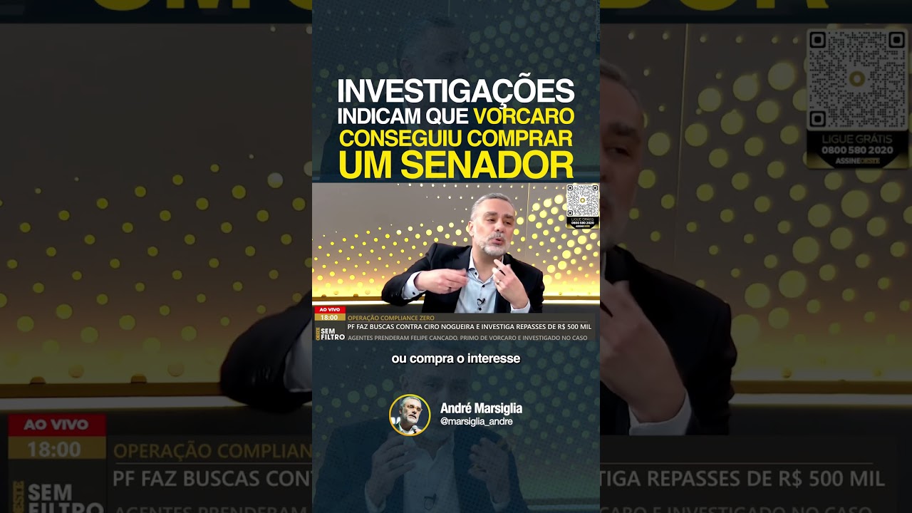 🚨 INVESTIGAÇÕES INDICAM QUE VORCARO CONSEGUIU COMPRAR UM SENADOR