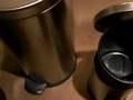 Stainless Steel Dual Layer Trash Can + Foot Pedal Opener